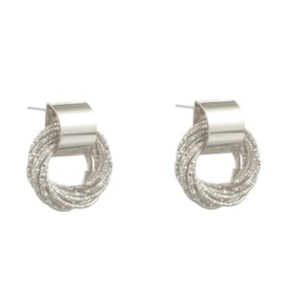 Gold Rings Stud Earrings - Picture 5 of 6